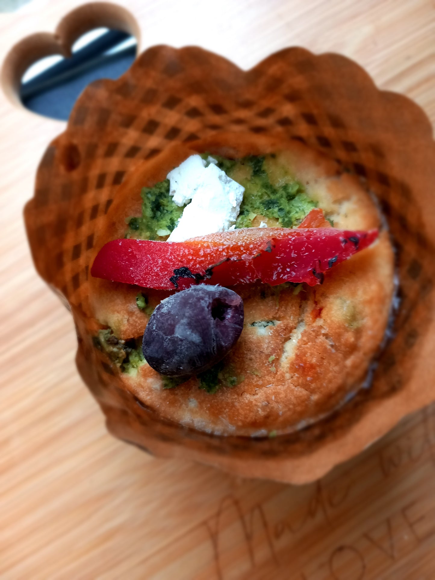 Feta, Red Pepper, Olive and Wild Garlic Pesto