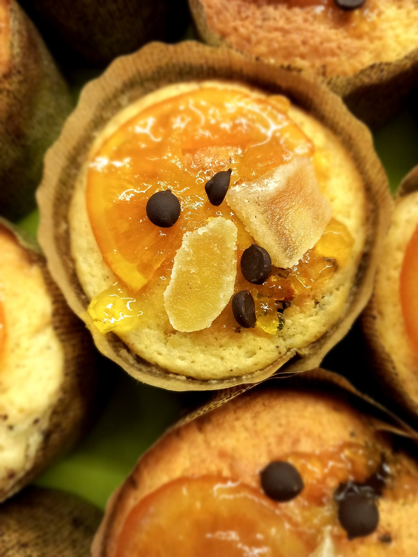 Orange, Dark Chocolate and Ginger Muffin