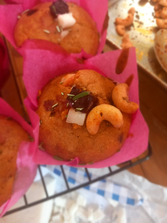 Beetroot & Goats Cheese muffin, Gluten Free